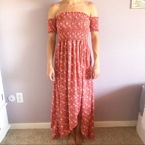 ***SALE***NWT ~ Medium POOF Pink Floral Maxi Dress - Picture 3 of 6